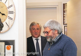 Antonio Tajani nella redazione di Tusciaweb