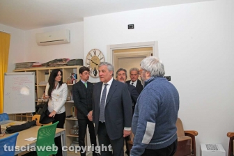 Antonio Tajani nella redazione di Tusciaweb