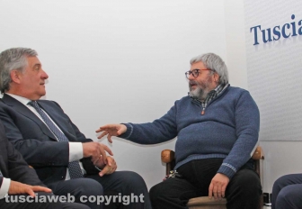 Antonio Tajani nella redazione di Tusciaweb