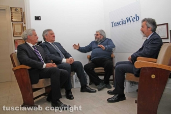 Antonio Tajani nella redazione di Tusciaweb