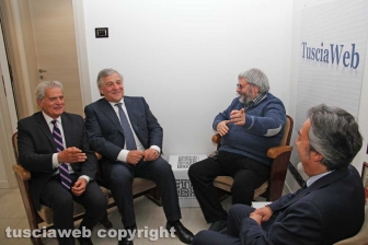 Antonio Tajani nella redazione di Tusciaweb