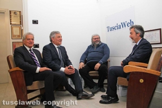 Antonio Tajani nella redazione di Tusciaweb