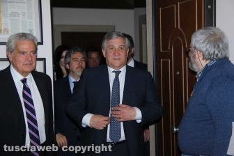 Antonio Tajani nella redazione di Tusciaweb