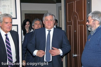 Antonio Tajani nella redazione di Tusciaweb