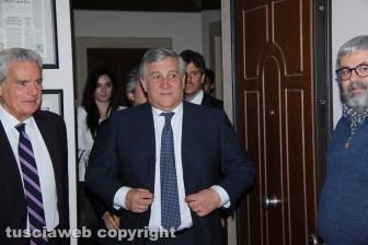 Antonio Tajani nella redazione di Tusciaweb
