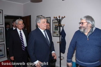 Antonio Tajani nella redazione di Tusciaweb