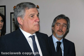 Antonio Tajani nella redazione di Tusciaweb