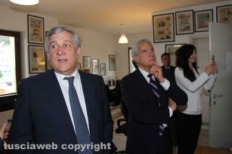Antonio Tajani nella redazione di Tusciaweb