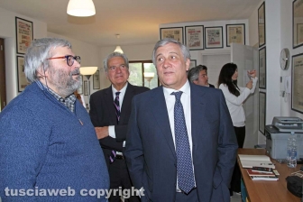 Antonio Tajani nella redazione di Tusciaweb