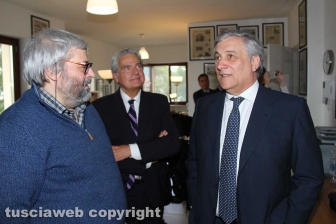 Antonio Tajani nella redazione di Tusciaweb