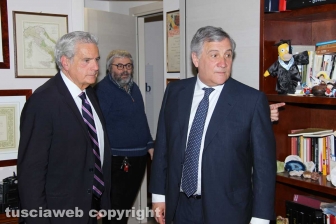 Antonio Tajani nella redazione di Tusciaweb