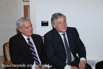 Antonio Tajani nella redazione di Tusciaweb