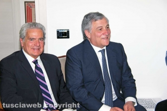 Antonio Tajani nella redazione di Tusciaweb