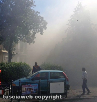 Montefiascone - Appartamenti in fiamme in centro