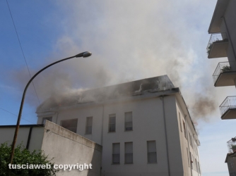 Appartamenti in fiamme in centro