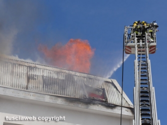 Appartamenti in fiamme in centro