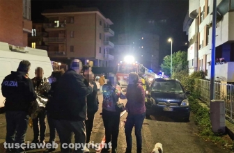 Viterbo - Incendio in via Monte Amiata