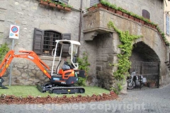 Un trattore sul percorso