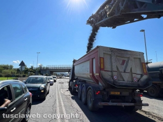Viterbo - Asfaltatura Cassia Nord - Traffico in tilt