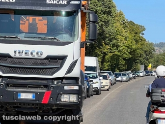 Viterbo - Asfaltatura Cassia Nord - Traffico in tilt