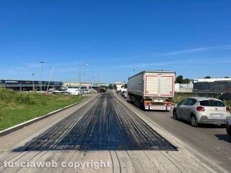 Viterbo - Asfaltatura Cassia Nord - Traffico in tilt