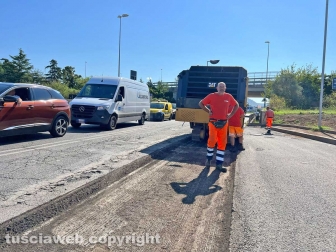 Viterbo - Asfaltatura Cassia Nord - Traffico in tilt