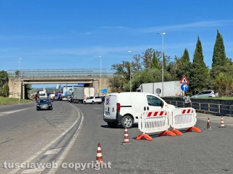 Viterbo - Asfaltatura Cassia Nord - Traffico in tilt
