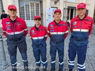 Una rappresentanza del gruppo protezione civile dell’Associazione nazione carabinieri di Viterbo