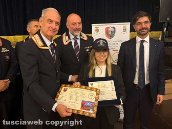La premiazione della studentessa Laura Vitale dell’istituto Orioli