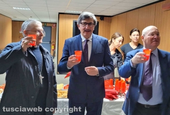 Tribunale - Gli auguri di Natale del vescovo Piazza, del presidente Oddi e e del procuratore Auriemma