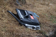 Maltempo - Auto cappotta