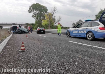 Viterbo - L'incidente sulla Superstrada