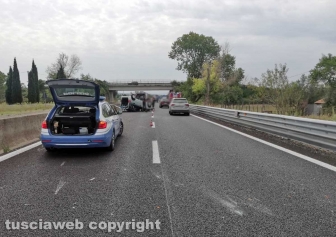 Viterbo - L'incidente sulla Superstrada
