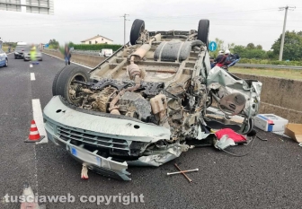 Viterbo - L'incidente sulla Superstrada