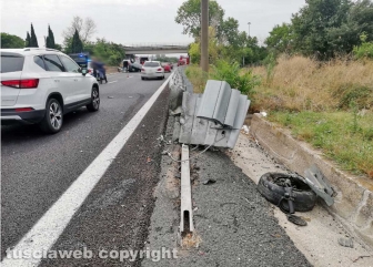 Viterbo - L'incidente sulla Superstrada