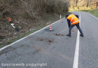 Viterbo - Incidente sulla Cimina - Il ripristino della strada