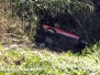 Auto nel dirupo a Gallese