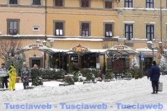 Bagnaia abbandonata sotto la neve