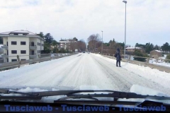 Bagnaia abbandonata sotto la neve