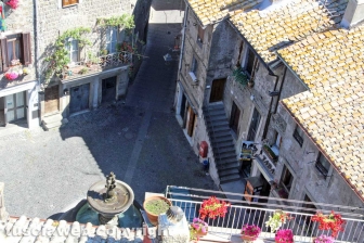 Bagnaia e villa Lante dall'alto della torre