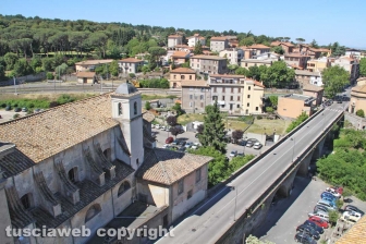 Bagnaia e villa Lante dall'alto della torre
