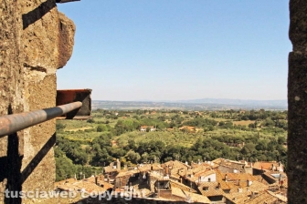 Bagnaia e villa Lante dall'alto della torre