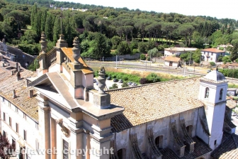 Bagnaia e villa Lante dall'alto della torre