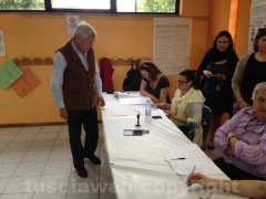 Leonardo Michelini al seggio