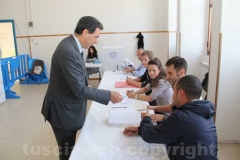 Giulio Marini al seggio