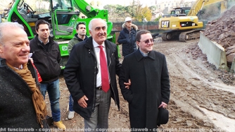 Benedizione al cantiere dell\'ascensore