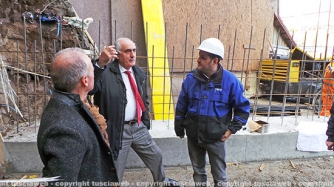 Benedizione al cantiere dell\'ascensore