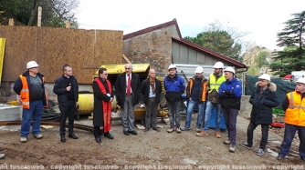 Benedizione al cantiere dell\'ascensore