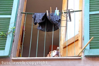 Viterbo - Bomba incendiaria nel centro storico