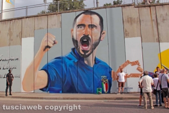Sport - Calcio - Bonucci firma il "suo" murale